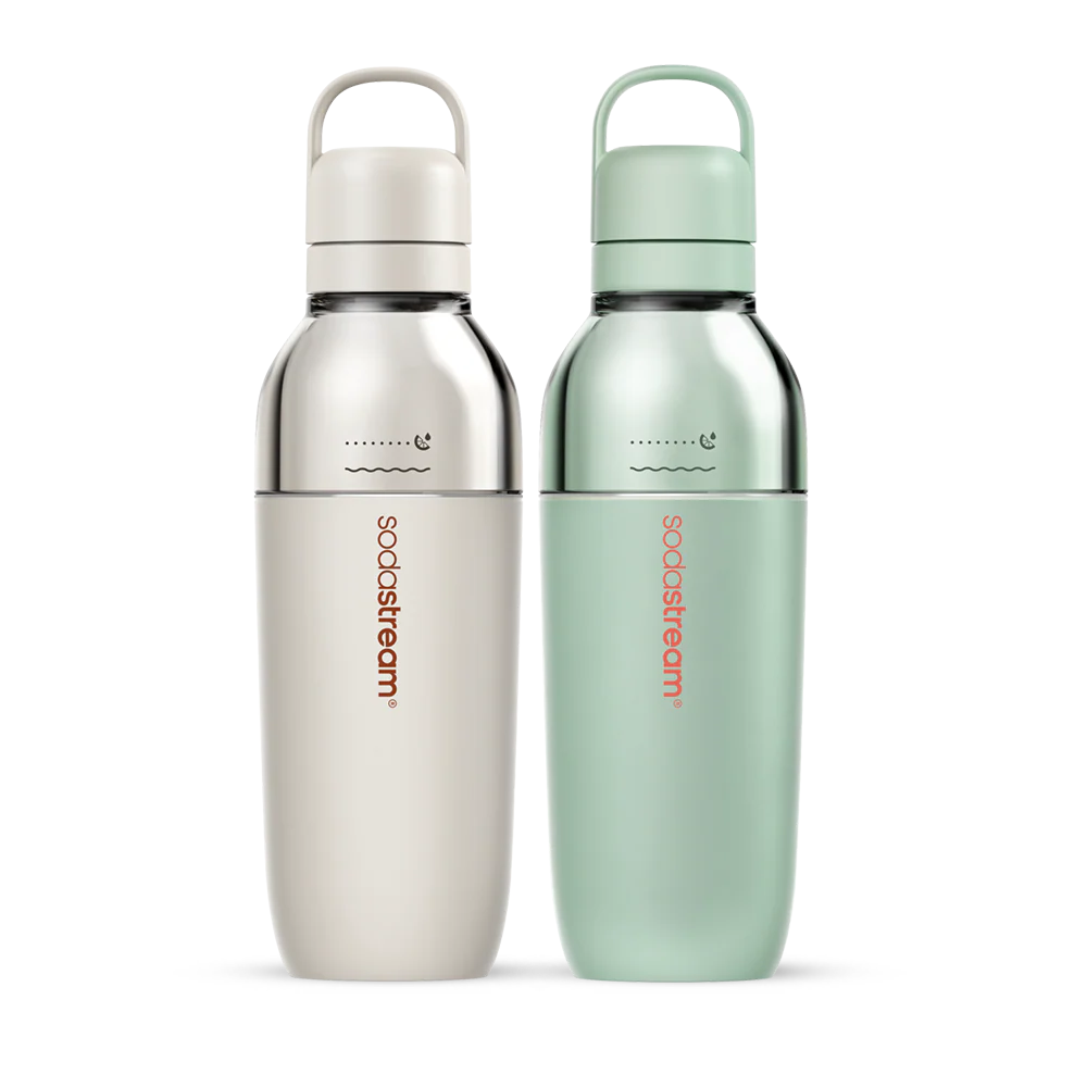 Fizz & Go Easy Mix Bottle, 2-Pack, Sand & Mint