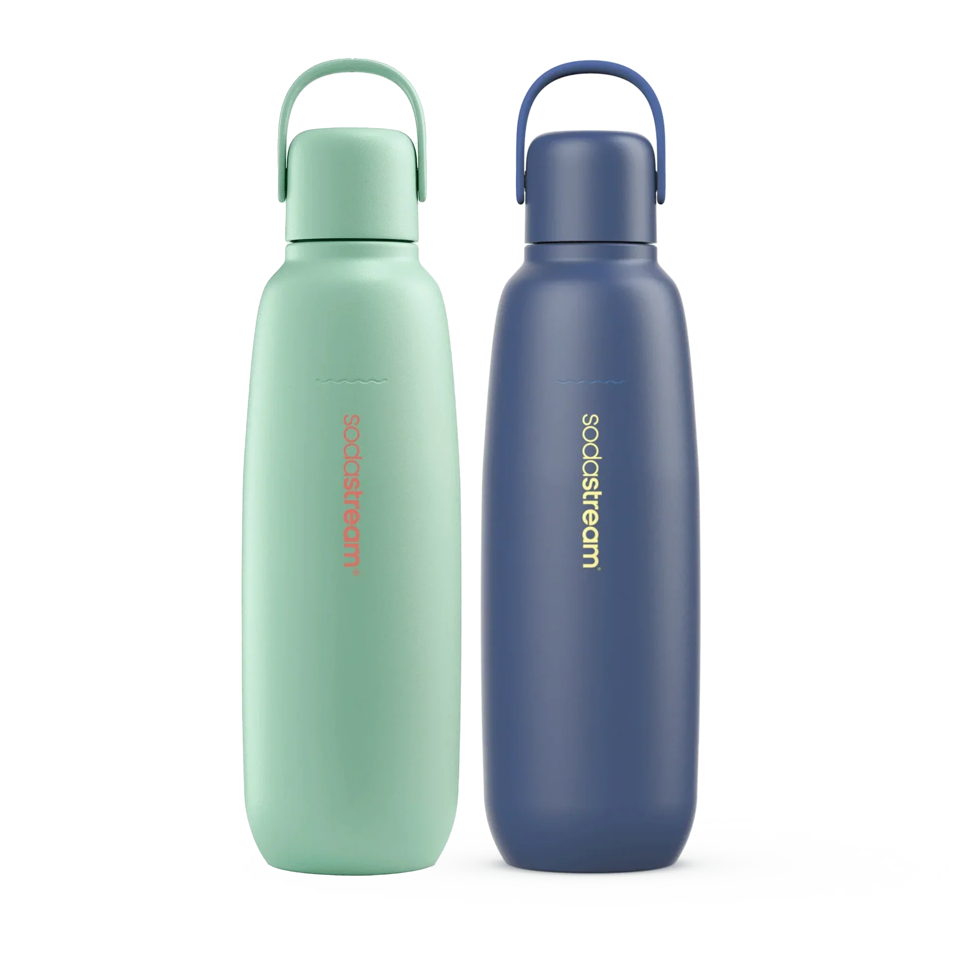 Fizz & Go Stainless Steel Bottle, 2-Pack, Storm & Mint